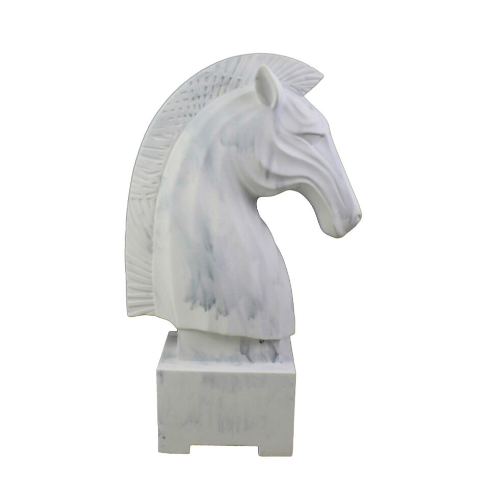 NAPOLEON ΔΙΑΚΟΣΜΗΤΙΚΟ ΑΛΟΓΟ 29x16x45cm POLYRESIN ΛΕΥΚΟ