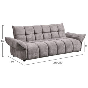 ΚΑΝΑΠΕΣ ΚΡΕΒΑΤΙ ΓΚΡΙ ΥΦΑΣΜΑ--ΚΑΘΙΣΜΑ POCKET SPRINGS 240-250x90x85Υεκ.