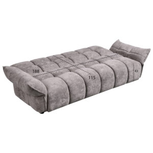 ΚΑΝΑΠΕΣ ΚΡΕΒΑΤΙ ΓΚΡΙ ΥΦΑΣΜΑ--ΚΑΘΙΣΜΑ POCKET SPRINGS 240-250x90x85Υεκ.