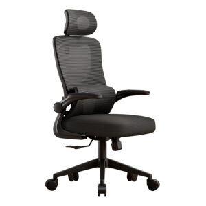 ΚΑΡΕΚΛΑ ΓΡΑΦΕΙΟΥ ΜΑΥΡO MESH & PP 52x50x122Υεκ.