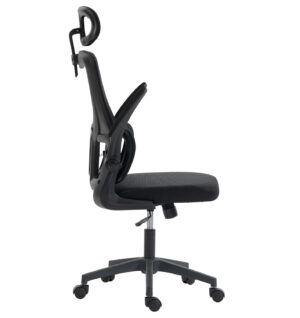 ΚΑΡΕΚΛΑ ΓΡΑΦΕΙΟΥ ΜΑΥΡO MESH & PP 52x50x122Υεκ.
