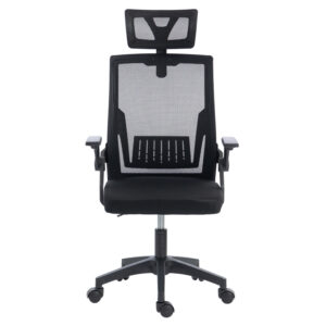 ΚΑΡΕΚΛΑ ΓΡΑΦΕΙΟΥ ΜΑΥΡO PP & MESH ΥΦΑΣΜΑ 47x47x128Υεκ