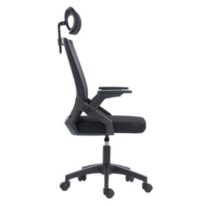 ΚΑΡΕΚΛΑ ΓΡΑΦΕΙΟΥ ΜΑΥΡO PP & MESH ΥΦΑΣΜΑ 47x47x128Υεκ