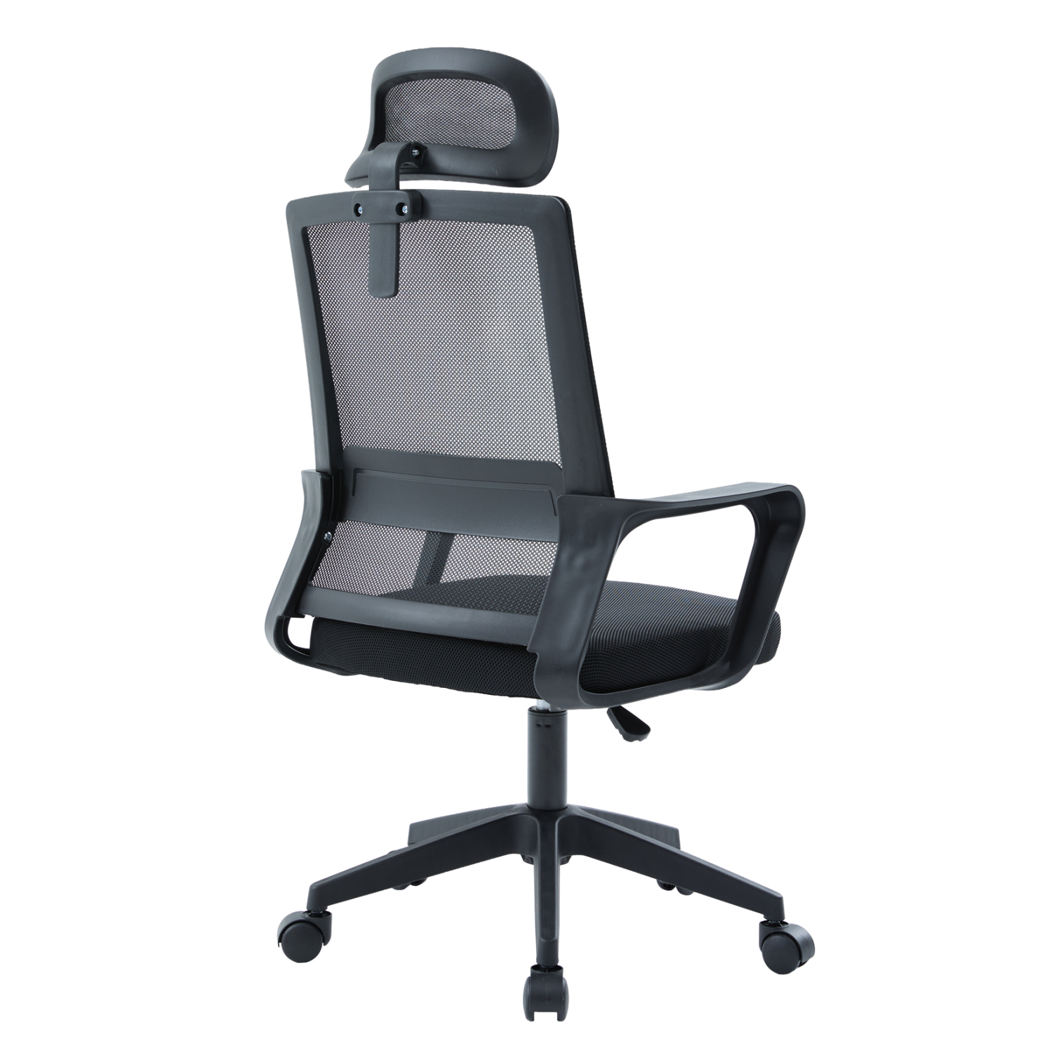 ΚΑΡΕΚΛΑ ΓΡΑΦΕΙΟΥ ΜΑΥΡO MESH & PP 61x62x123Υεκ