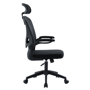 ΚΑΡΕΚΛΑ ΓΡΑΦΕΙΟΥ ΜΑΥΡO MESH & PP 62x62x106-116Υεκ