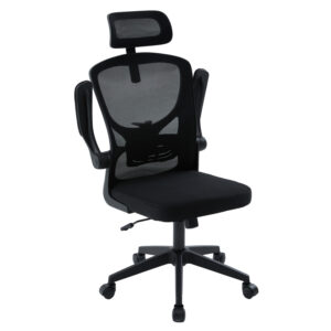 ΚΑΡΕΚΛΑ ΓΡΑΦΕΙΟΥ ΜΑΥΡO MESH & PP 62x62x106-116Υεκ