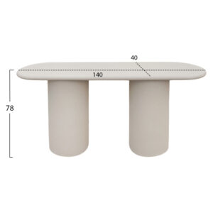 ΚΟΝΣΟΛΑ FIBER CEMENT ΣΕ ΑΝΟΙΧΤΟ ΜΠΕΖ--140x40x77Υεκ.