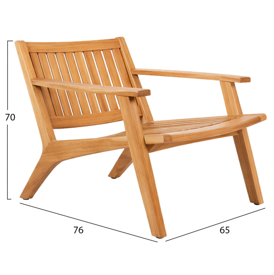 ΠΟΛΥΘΡΟΝΑ LOUNGE ARANIA ΞΥΛΟ TEAK ΣΕ ΦΥΣΙΚΟ 59x65x69Υεκ.