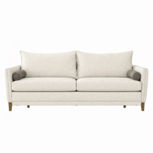 COMMODO ΚΑΝΑΠΕΣ ΚΡΕΒΑΤΙ 3ΘΕΣΙΟΣ OFF WHITE NEVE 02 ΚΑΦΕ NEVE 16 230x81x88cm